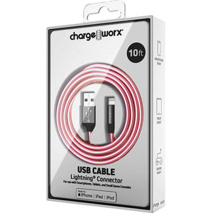CHARGE WORX LIGHTNING CABLE 10-FT