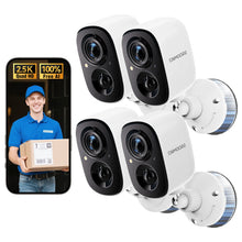 Load image into Gallery viewer, Cinmoore Wi-Fi Smart Battery Camera (4-Pack)