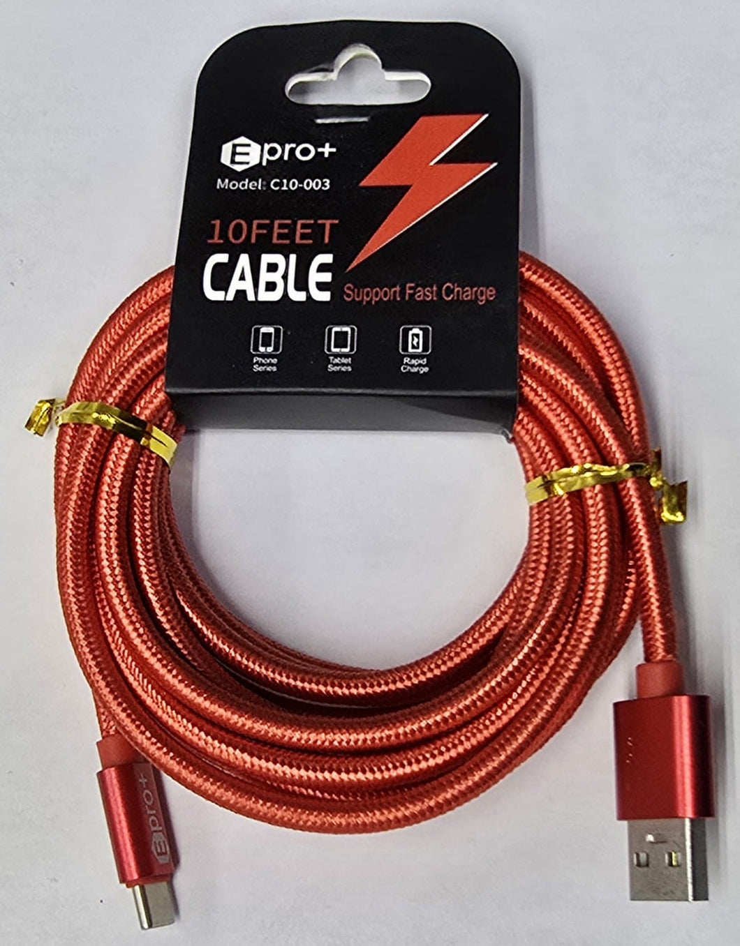 ELITE USB TYPE A TO LIGHTNING 10 FT CABBLE