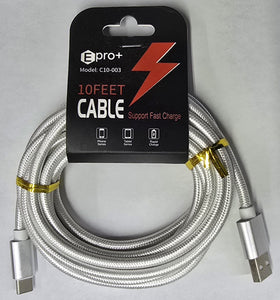 ELITE USB TYPE A TO LIGHTNING 10 FT CABBLE