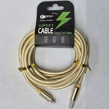 Load image into Gallery viewer, ELITE USB TYPE A TO LIGHTNING 10 FT CABBLE
