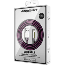 Load image into Gallery viewer, CHARGE WORX LIGHTNING CABLE 10-FT