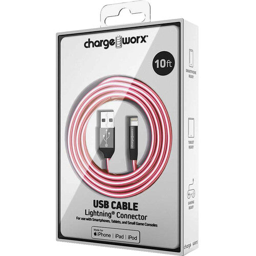 CHARGE WORX LIGHTNING CABLE 10-FT
